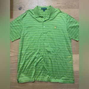 Amen Corner Masters Green Striped Mens Golf Polo Shirt size XL VGUC